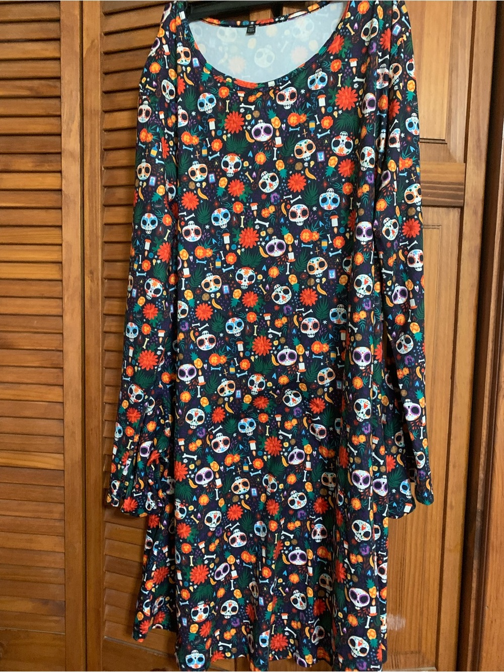 SHEIN Essnce SHEIN X Day Of The Dead Skull Print Ruffle